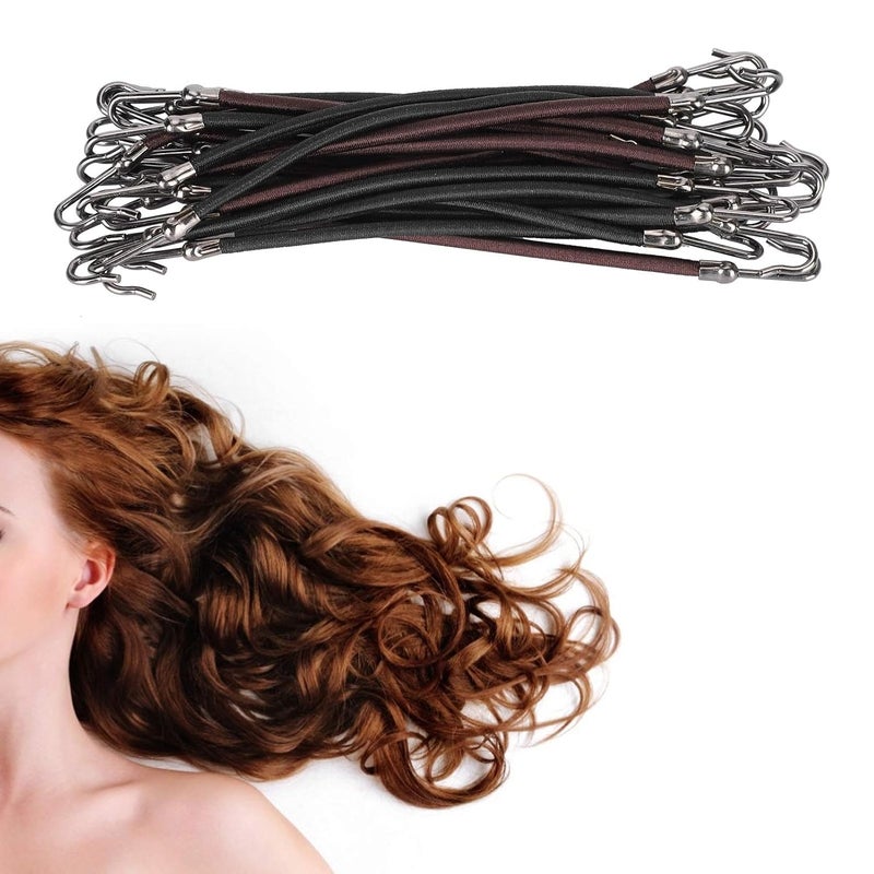 PonyO Bungee Hair Ties Women Ponytail Hooks 20Pcs Women Ponytail Hooks Hair Clips Elastic Hair Ties Ponytail Holders Hair Wrap