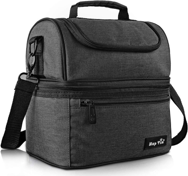Hap Tim Lunch Box Insulated Lunch Bag Large Cooler Tote Bag for Adult,Men,Women, Double Deck Cooler for Office/Picnic (SA-16040-DG) - Image 1