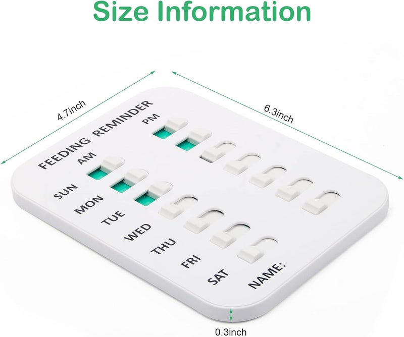 Coolrunner Pet Feeding Reminder for Dogs Cats, Magnetic or Double Sided Adhesive, Prevent Overfeeding - Image 2