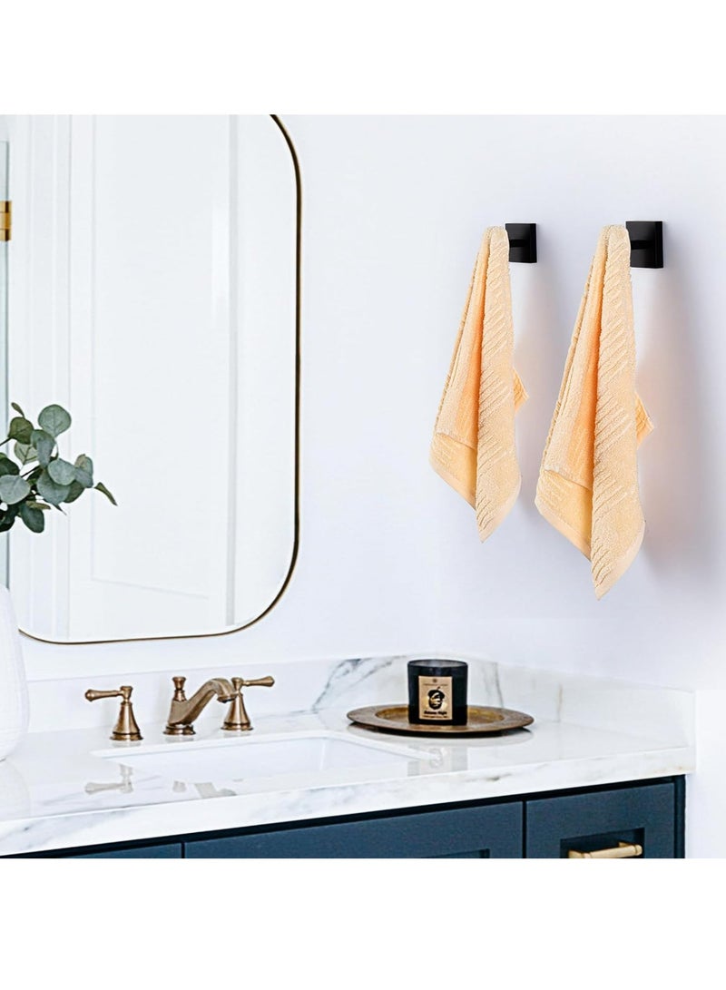4 Pack Bath Towel Hook, Black Robe Hooks Wall Mounted Heavy Duty Hook for Bathroom Kitchen - Image 4