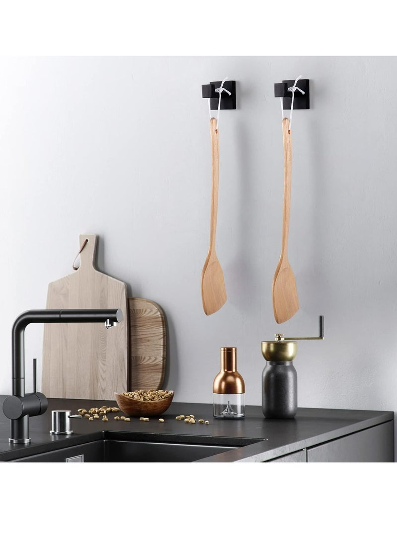 4 Pack Bath Towel Hook, Black Robe Hooks Wall Mounted Heavy Duty Hook for Bathroom Kitchen - Image 3