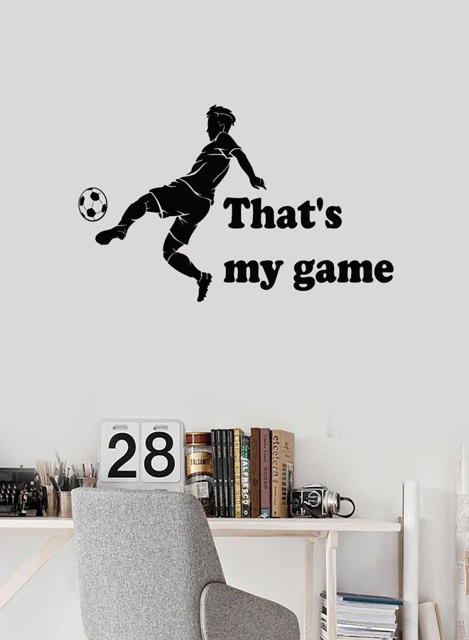 SnappySticker Quote Silhouette Sports Boy Ball Wall Sticker for Bedroom Living Room Office ? Large Removable Waterproof Vinyl Wall Decal ? Home Decor Sticker Size: 27 X50