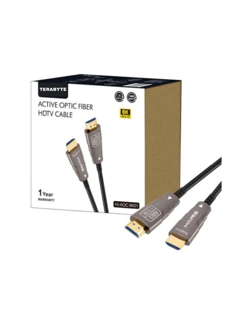 Terabyte كابل HDMI 2.1 عالي السرعة بدقة 8K مع إيثرنت 10م HD8K01 - Image 1