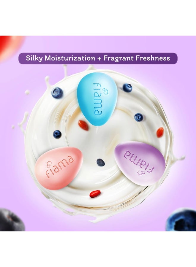 فياما مجموعة فياما من 9 قطع من ألواح الترطيب، حليب هوكايدو الياباني والتوت، ترطيب غير لزج للبشرة، مرطبات تصل إلى ثلث البشرة، فيتامين F، انتعاش عطري، ترطيب غني فاخر - Image 4