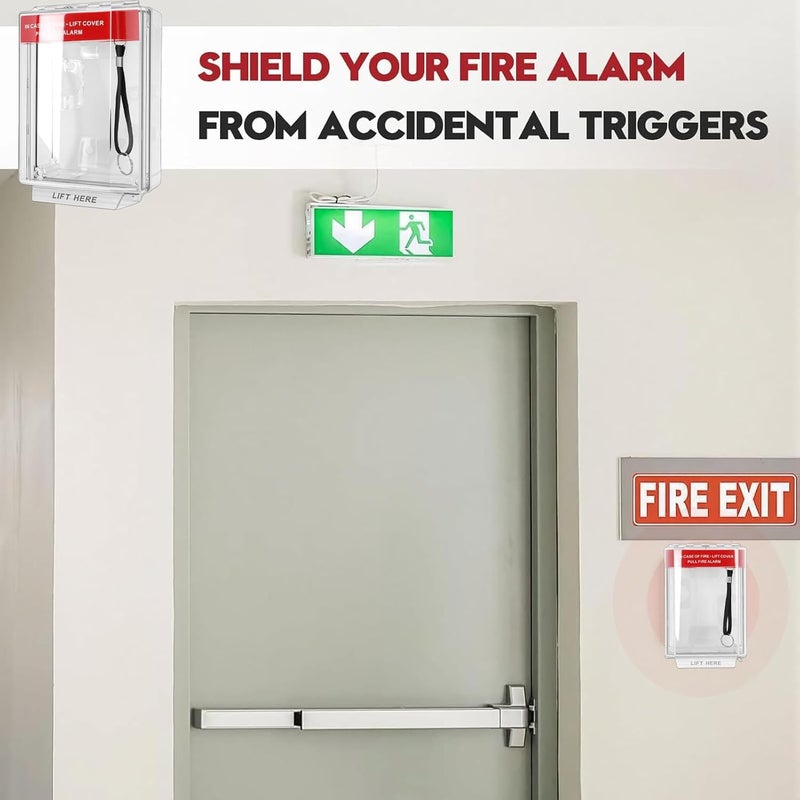 Hyuduo Fire Call Point Cover, Pull Station Protective Guard with IP67 Water Proof and Fire Proof PC Material, for Home Office Outdoor - Image 5