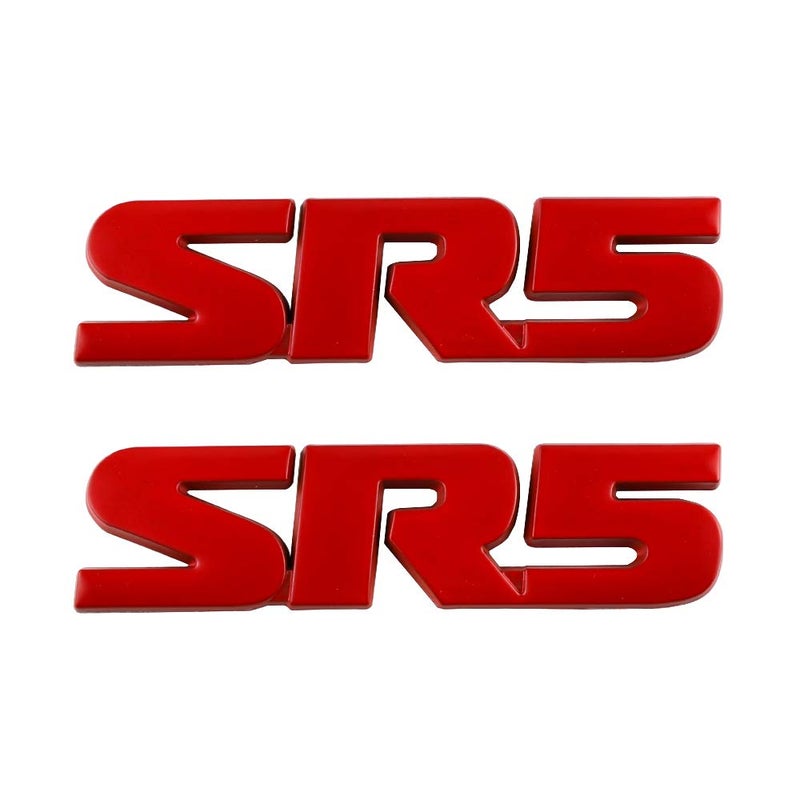 UpAuto SR5 Emblem SideRea V6 SR5 Trunk Decal Metal Sticker Badge red