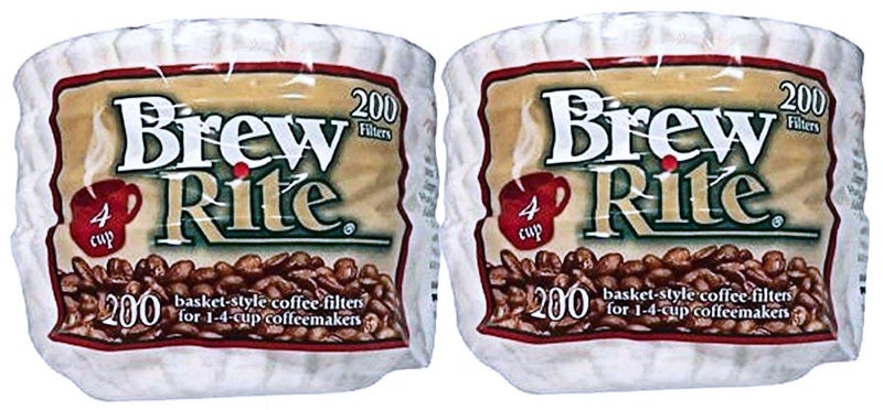 Brew Rite 4 Cup Coffee Basket Disposable Filters - 400 Ct - Image 1