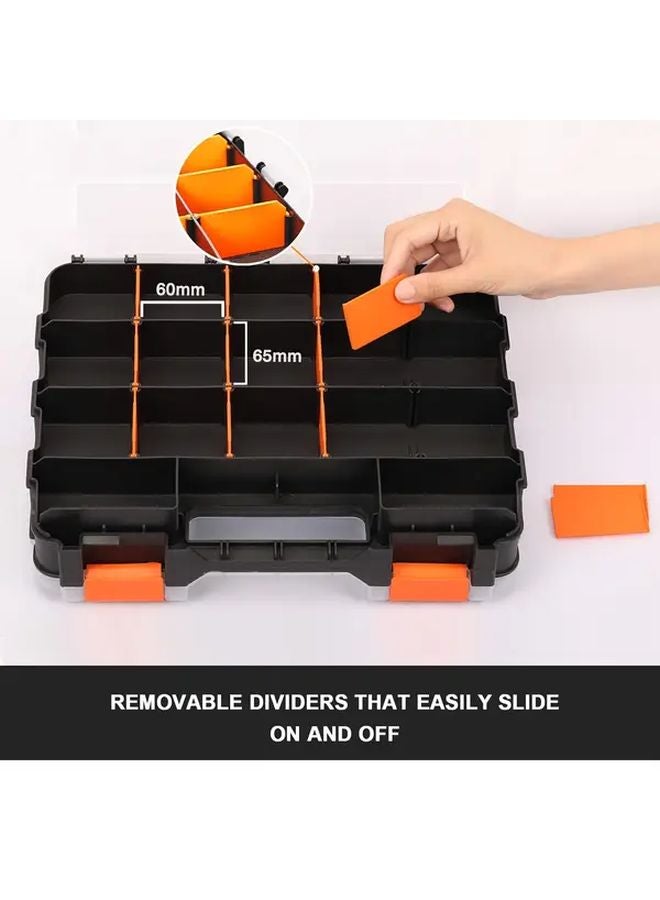 Orange Tool Organizer With Removable Dividers For Hardware Storage - Image 5