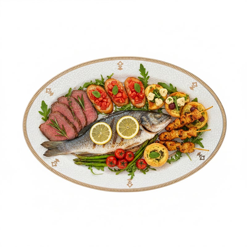 Shallow ZAYA New Bone China Oval Platter 36 cm  Large White Serving Platter for Hosting & Festive Dining, Elegant Tableware for Daily Use, Brunch, Ramadan, Eid, Diwali & Gifting - Image 3