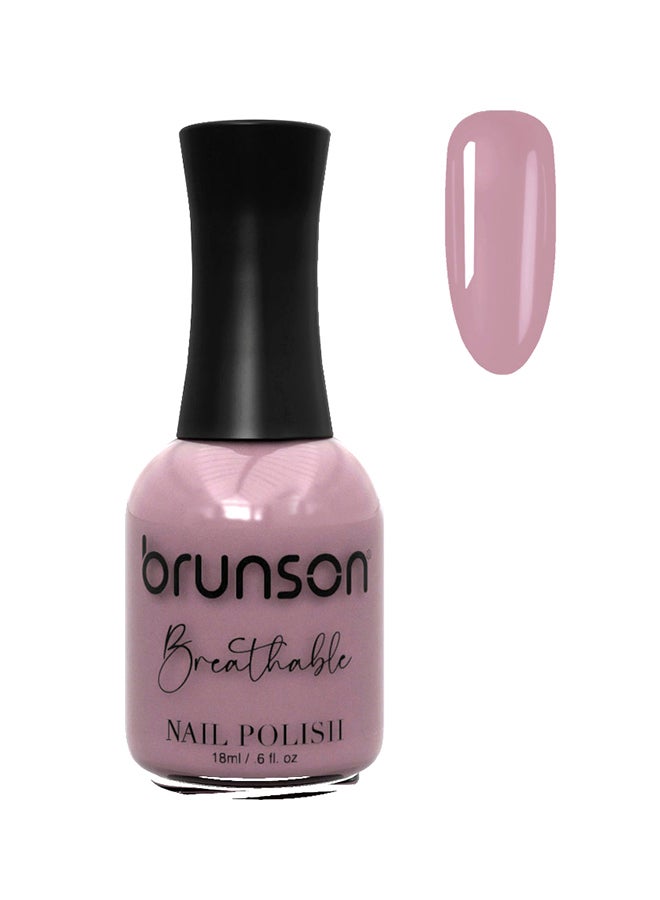 brunson طلاء أظافر قابل للتنفس طلاء أظافر حلال مناسب للوضوء سريع الجفاف نباتي يدوم طويلاً ولكن سهل التقشير 18 مل BH189