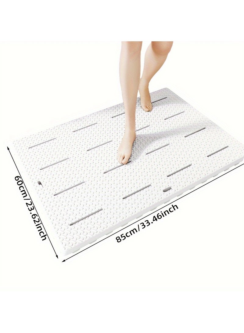 Bathroom Anti-Slip Mat Shower Safety Foam Mat Waterproof High-Drainage Mat Comfortable Thick Bath Mat for Bathroom Use  - Image 5