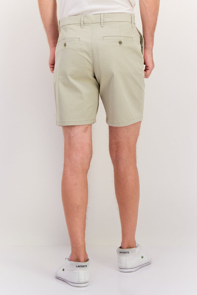 GAP Men Plain 8 Inches Basic Shorts, Stone - Image 3