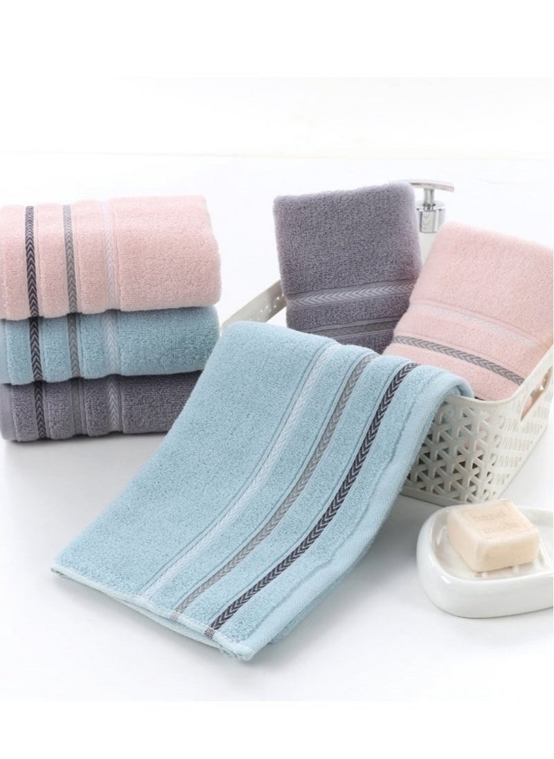 ELFSA 5-piece bathroom towel set-500GSM100% cotton low twist-5 bath towels-Highly absorbent-Quick drying Multicolour 74x34 cm  - Image 2