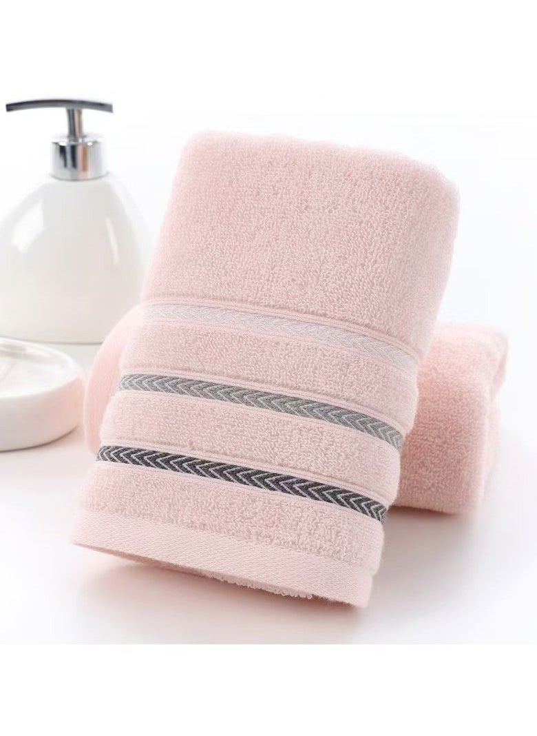 ELFSA 5-piece bathroom towel set-500GSM100% cotton low twist-5 bath towels-Highly absorbent-Quick drying Multicolour 74x34 cm  - Image 5