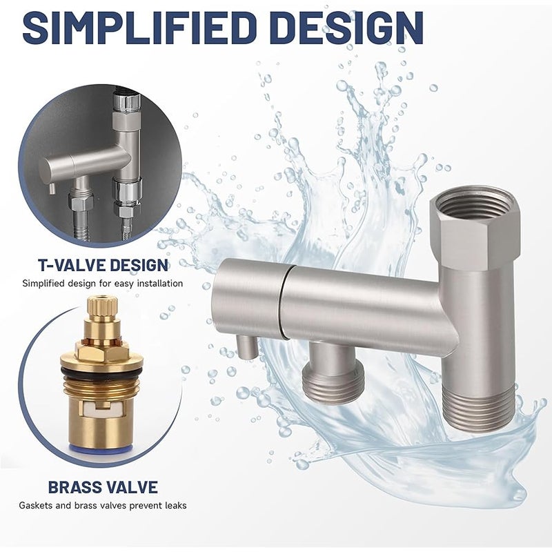 Green Spring Nickel Handheld Bidet Sprayer Attachment for Toilet Brass Cloth Diaper Sprayer Bidets for Attachment Toilet with Adjustable Length Spray Heads - Image 5