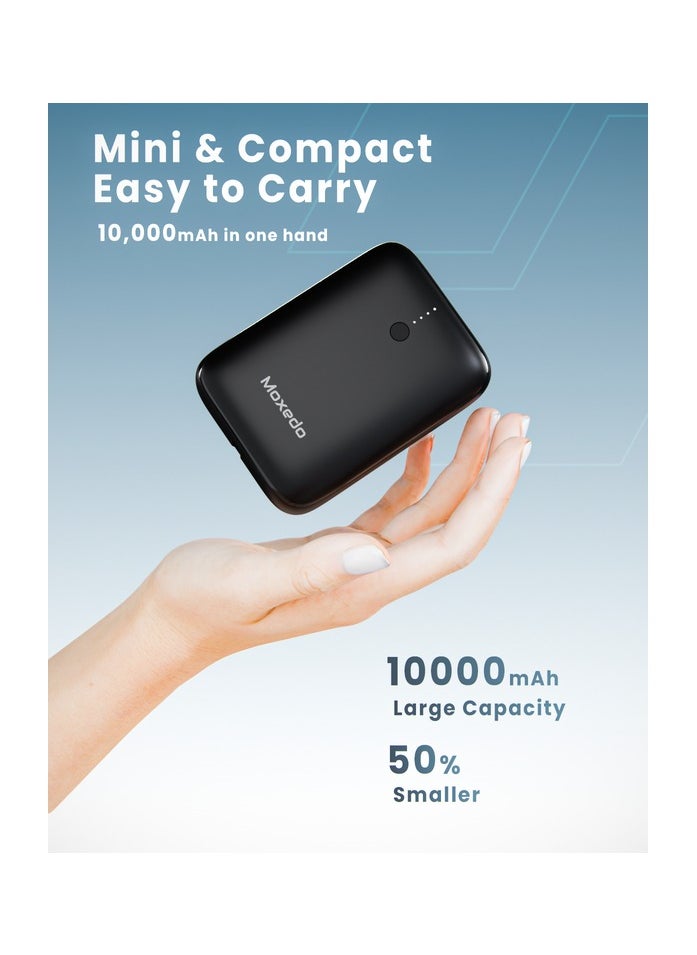 Moxedo Moxedo Porta-Go Mini Power Bank 10,000 mAh Power Delivery 22.5W Dual Ports USB-C/USB-A Compact Design Charge and Recharge  - Image 4