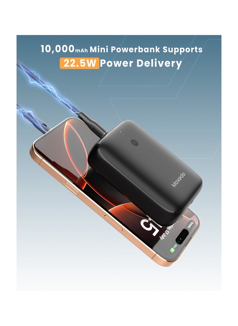 Moxedo Moxedo Porta-Go Mini Power Bank 10,000 mAh Power Delivery 22.5W Dual Ports USB-C/USB-A Compact Design Charge and Recharge  - Image 3