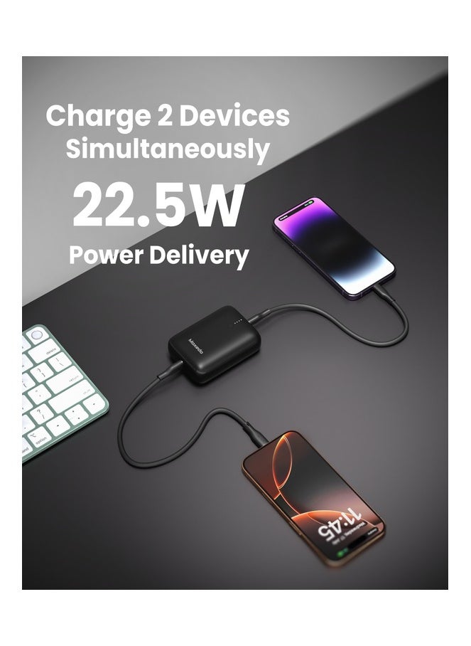 Moxedo Moxedo Porta-Go Mini Power Bank 10,000 mAh Power Delivery 22.5W Dual Ports USB-C/USB-A Compact Design Charge and Recharge  - Image 2