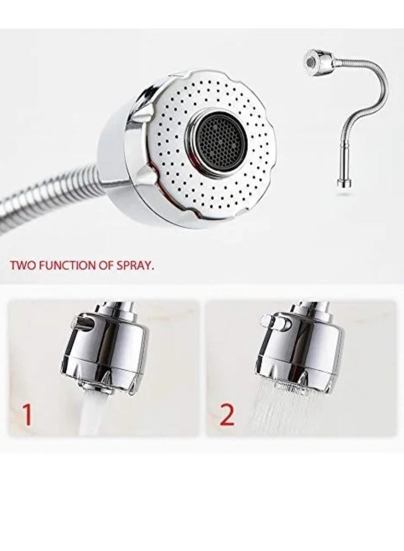 HA Flexible 360° Rotating Kitchen Sink Faucet Tap – Stainless Steel, Splash-Proof Nozzle, Easy to Install - Image 4