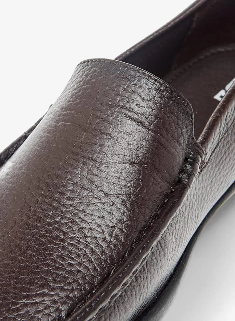 LBL by Shoexpress BROWN Textured Slip-On Moccasins for Men | Best Price UAE