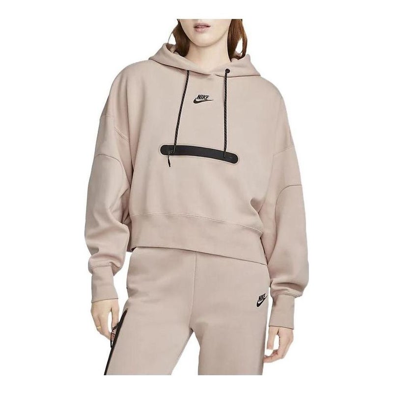 Nike (WMNS) Nike Sportswear Tech Fleece Pullover Hoodie 'Light Brown' - Image 1
