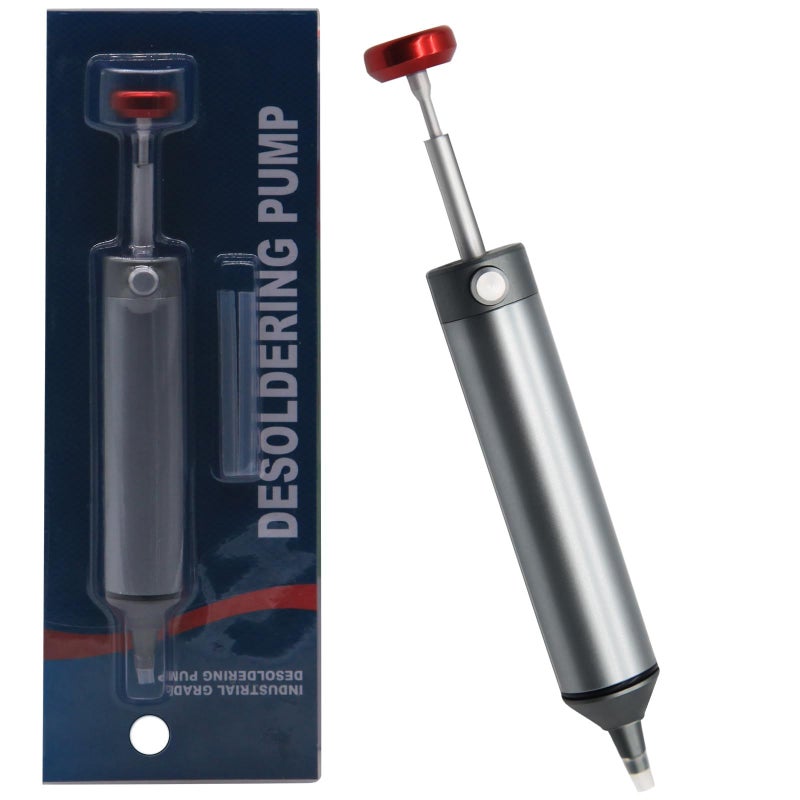 Silvery Grey Solder Sucker Professional Desoldering Tool Ergonomic Grip Reliable Performance Electronics Repair Accessories - Image 2