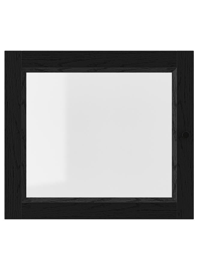 Zaboon Glass Door, Black Oak Effect, 40X35 Cm - Image 1