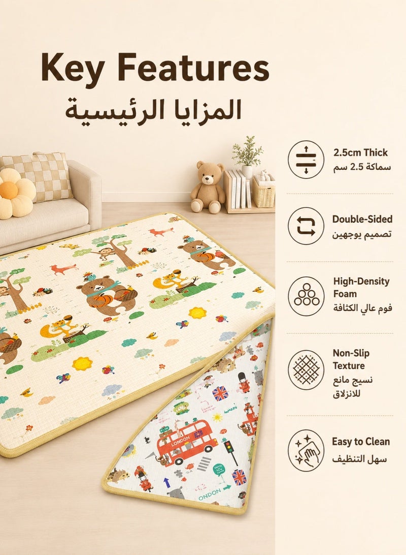 RUIYADA Crawling mat for children non-toxic and odorless crawling mat thickened baby home living room baby cartoon foam mat can be placed inside the child fence - Image 2