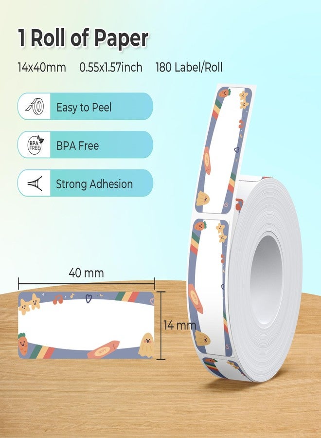 Nelko Genuine P21 Birthday 2.0 Label Maker Tape, Adapted Label Print Paper, 14x40mm (0.55"x1.57"), Standard Laminated Labeling Replacement, Multipurpose of P21 Label Maker, 180 Tapes/Roll, 1 Roll - Image 2