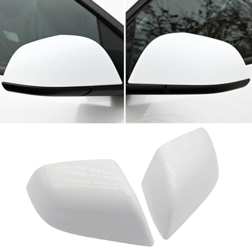 Left  Right Side Rearview Mirror Cover Cap For Tesla Model 3 2017 2018 2019 2020 2021 2022 2023 2024 White