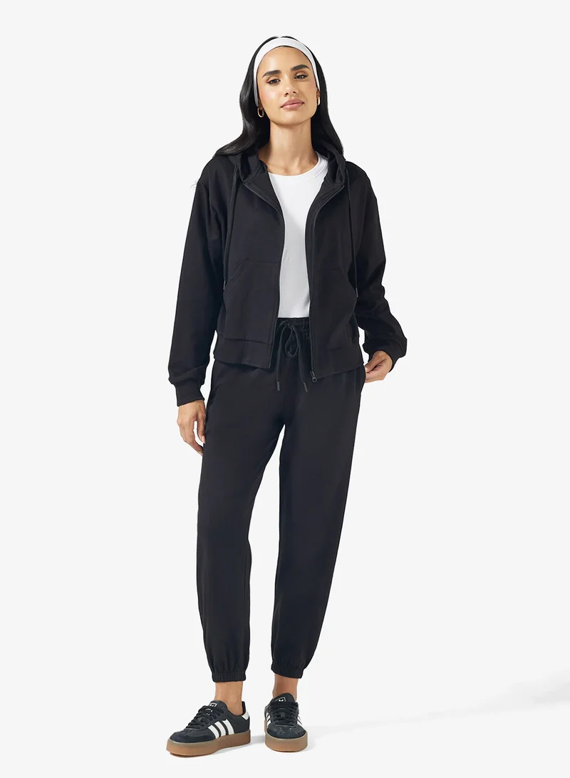جينجر بيسيكس Cotton Essential Zip Thru Hoodie