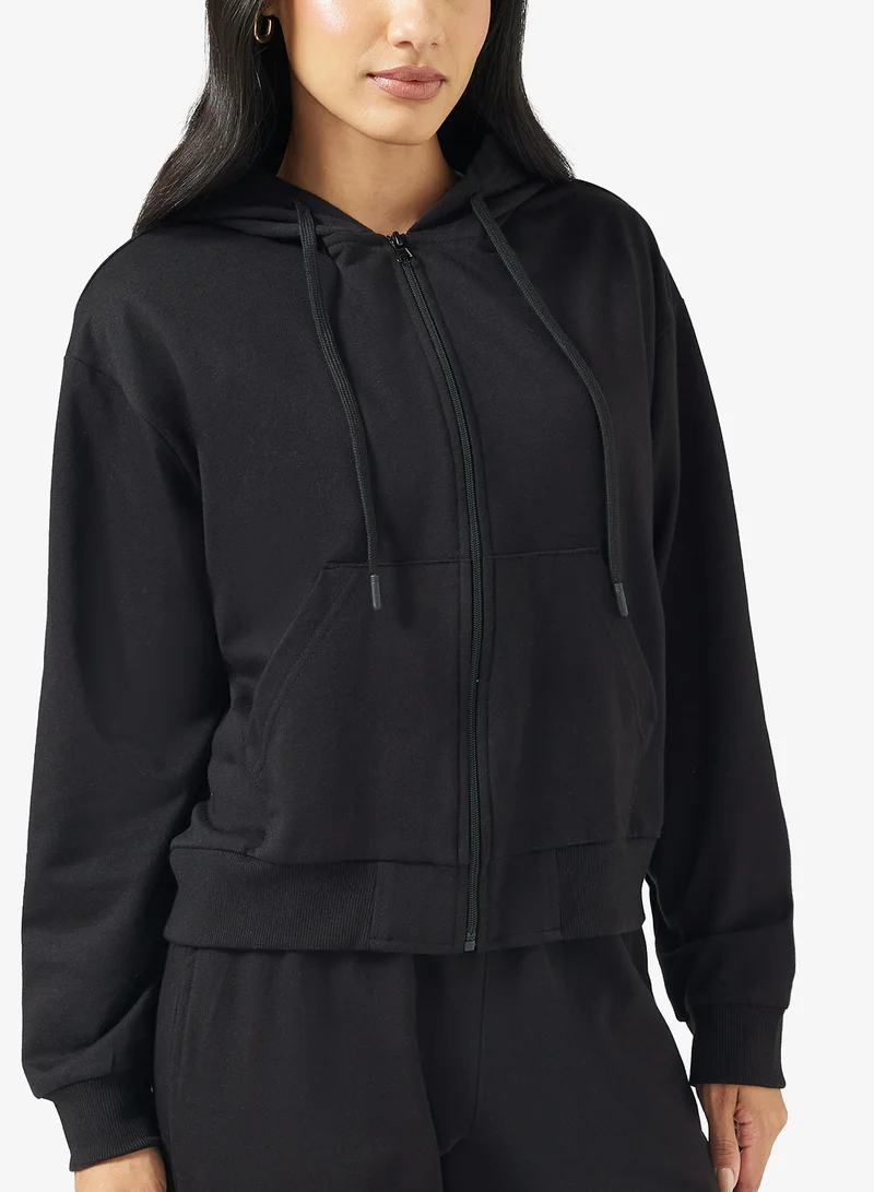 جينجر بيسيكس Cotton Essential Zip Thru Hoodie