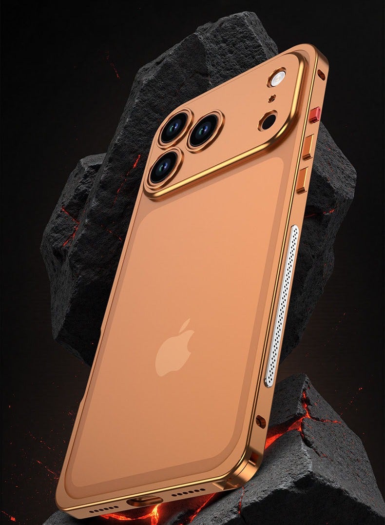 general Luxury  Metal Frame Bumper Phone Case For iPhone 17 Pro Max  Aluminum Alloy Armor Detachable Buckle Shockproof Cover - Image 2