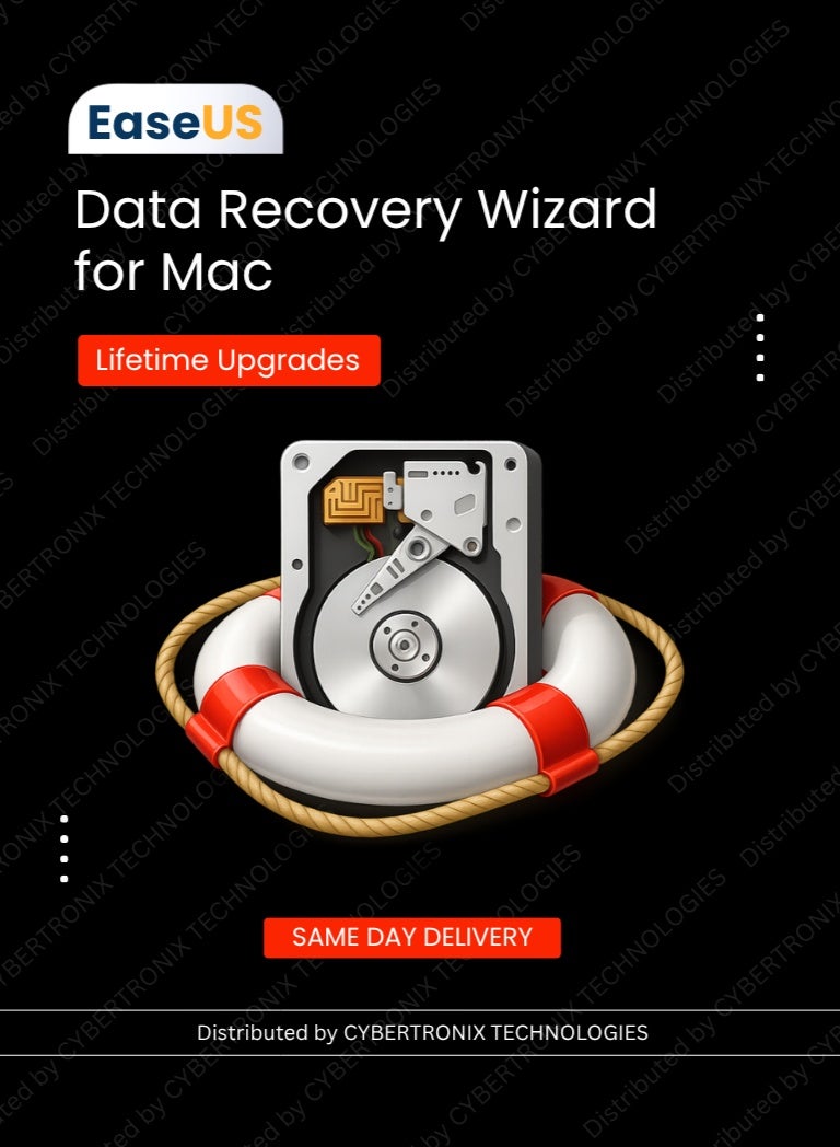 EaseUS Data Recovery Wizard for Mac |1 Device Lifetime | Digital License | SAME DAY DELIVERY
