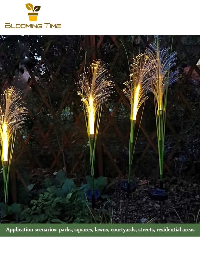 BLOOMING TIME Two Solar Fiber Optic Reed Lights, LED Ground Plug-In Lights, Outdoor Waterproof Dogtail Grass Lights, Simulation Reed Landscape Garden Decoration Lights, Puwei Lights - Image 3