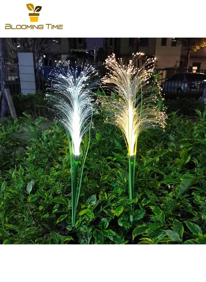 BLOOMING TIME Two Solar Fiber Optic Reed Lights, LED Ground Plug-In Lights, Outdoor Waterproof Dogtail Grass Lights, Simulation Reed Landscape Garden Decoration Lights, Puwei Lights - Image 2