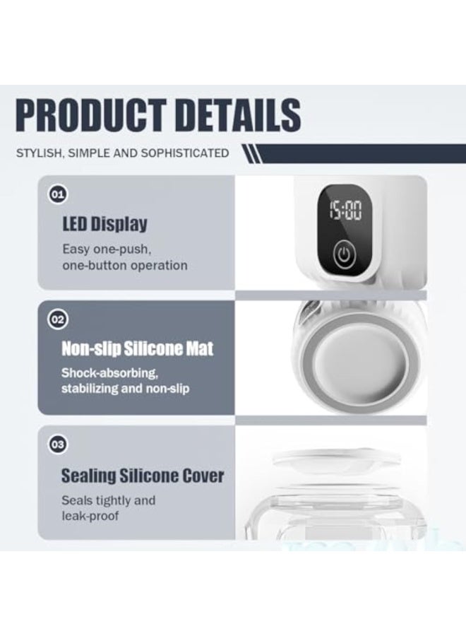 Arabest Underwear Washing Machine, Upgrade 1.5L Mini Portable Washing Machine Rechargeable Underwear Washer Deep Cleans Small Clothes for Apartment, Dorm, RV, Travel & Hotel Use - Image 5