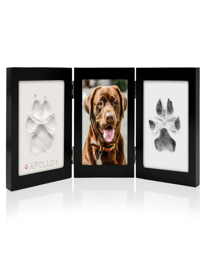 MYPAWLETS Ink&Clay Paw Print Kit Keepsake,Inkless Ink Pad & Soft Clay for Dogs/Cats Paw Prints,Pet Paw Print Impression Kit,Paw Print Stamp Pad for Dogs or Cats,DIY Gifts for Pet Owners-Black - Image 1
