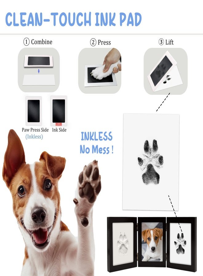 MYPAWLETS Ink&Clay Paw Print Kit Keepsake,Inkless Ink Pad & Soft Clay for Dogs/Cats Paw Prints,Pet Paw Print Impression Kit,Paw Print Stamp Pad for Dogs or Cats,DIY Gifts for Pet Owners-Black - Image 3