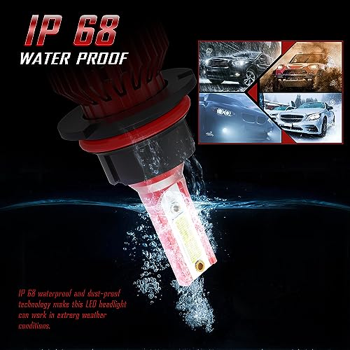 MNWHUC For 2002 2003 2004 2005 Dodge Ram 1500 2500 3500 9007 9145 High Low Beam Fog Lights High Low Combo, 6000K White Light, Pack of 4 - Image 5