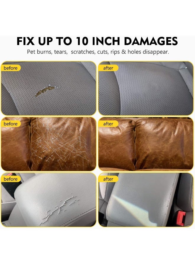 Magicfly Vinyl and Leather Repair Kit, 10 Colors Vinyl Repair Kit for Furniture, Sofa, Jacket, Boat Seat, Leather Repair Kit for Couches, Car Seat to Restore Any Material - Image 4