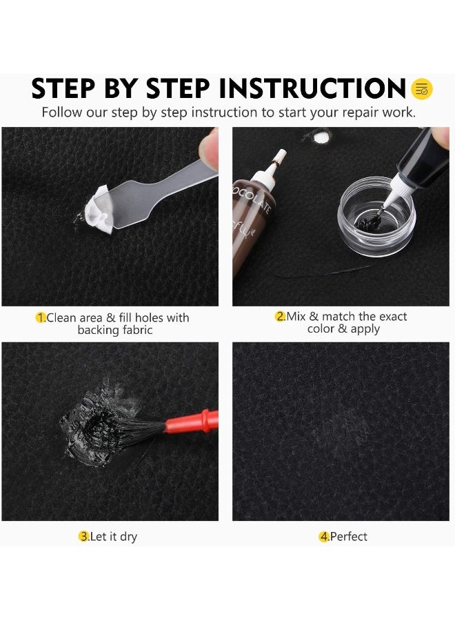 Magicfly Vinyl and Leather Repair Kit, 10 Colors Vinyl Repair Kit for Furniture, Sofa, Jacket, Boat Seat, Leather Repair Kit for Couches, Car Seat to Restore Any Material - Image 5