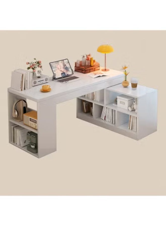 زي سي إم - هابي مكتب كمبيوتر فاخر مع طاولة دراسة مدمجة مع رف كتب للطلاب والمكتب المنزلي 120×80 سم - Image 2