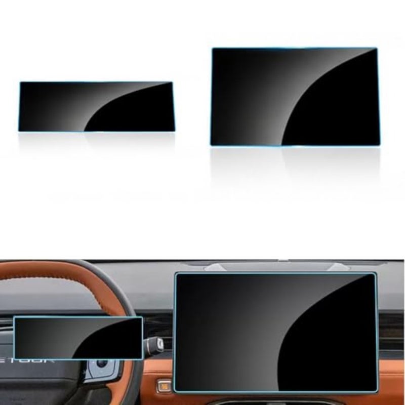 2-Pack Tempered Glass Screen Protector Fits For 2024-2026 Jetour DaShing Instrument display and Center Control Display, 9H, Anti-Glare, Anti-Fingerprint 15.6inch - Image 1