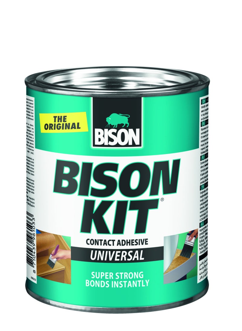 Bison Bison Kit Contact Adhesive 650 ml, the famous, super strong, universal & heavy duty liquid glue,  Bonds easy, Instantly and Permanently flexible, , Made in Holland, heat resistant  - Image 1