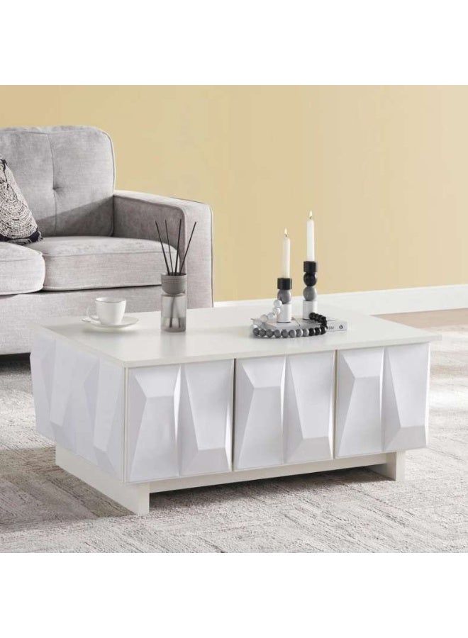 Pan Home Abiyat Coffee Table with Storage - White - Image 1