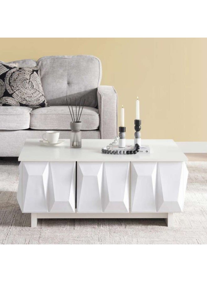 Pan Home Abiyat Coffee Table with Storage - White - Image 2