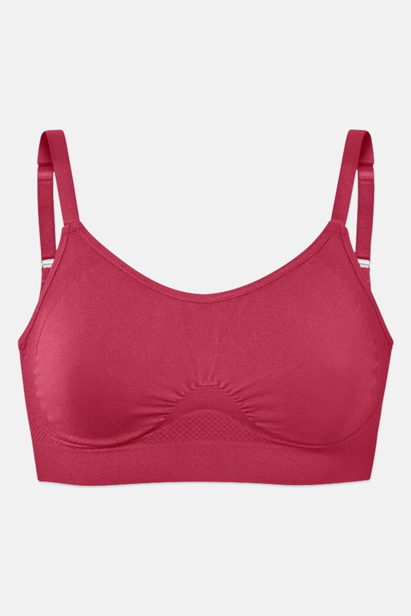 Tchibo Women Non Padded Plain Sports Bra, Pink - Image 2