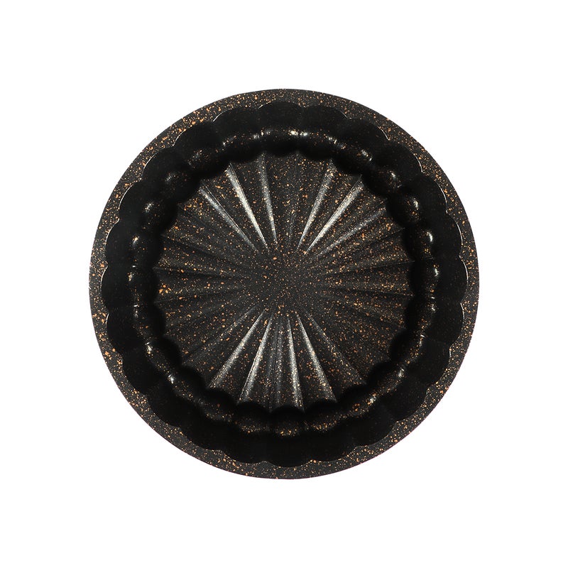 سيرينك قالب تارت غير لاصق للخبز، قالب دائري مقاس 28 سم، قالب كيش لتحضير أطباق مثالية، قالب خبز للفطائر والحلويات، مصنوع من الألمنيوم المصبوب بطبقة جرانيت غير لاصقة، سلسلة Serenk Fun Cooking. - Image 2