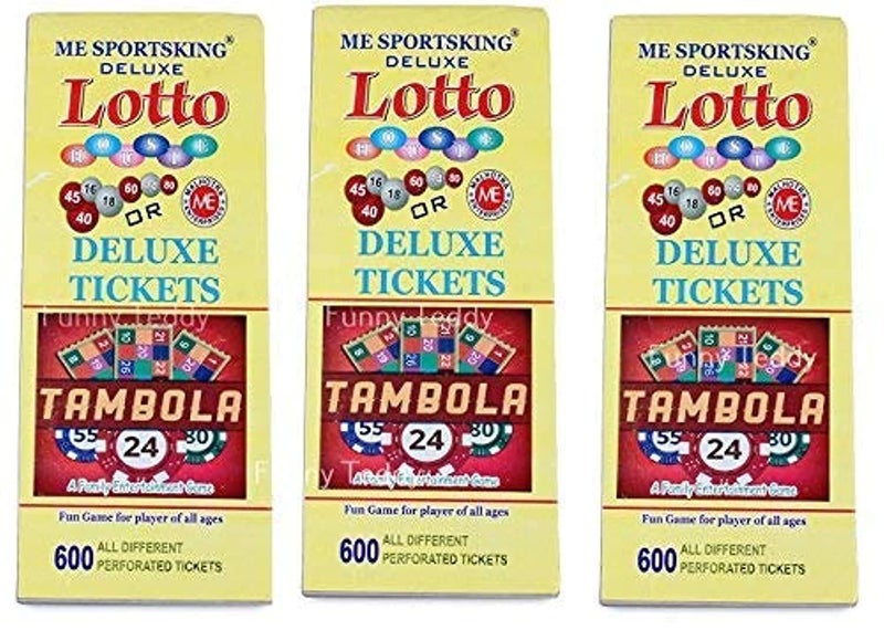 Funny Teddy Tambola Tickets - 600 Tickets (1 Book) | Each Book Contains 600 Tickets | Bingo Game Tickets | Paper Tickets - Image 1